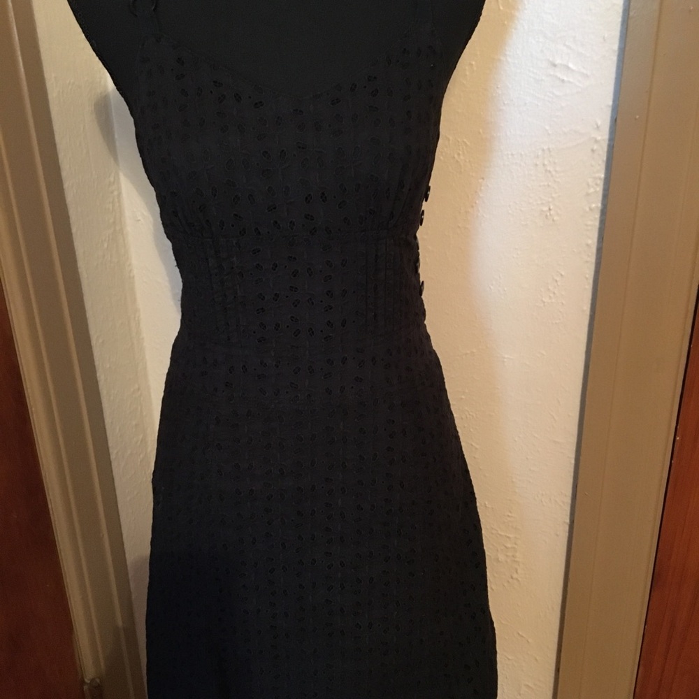 Luella For Target Black Adjustable Straps Cotton Dress